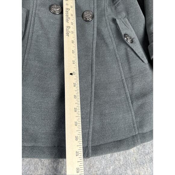 Worthington Coat Sz Small Women's Classic‎ Pea Coat Jacket Gray - Picture 3 of 15